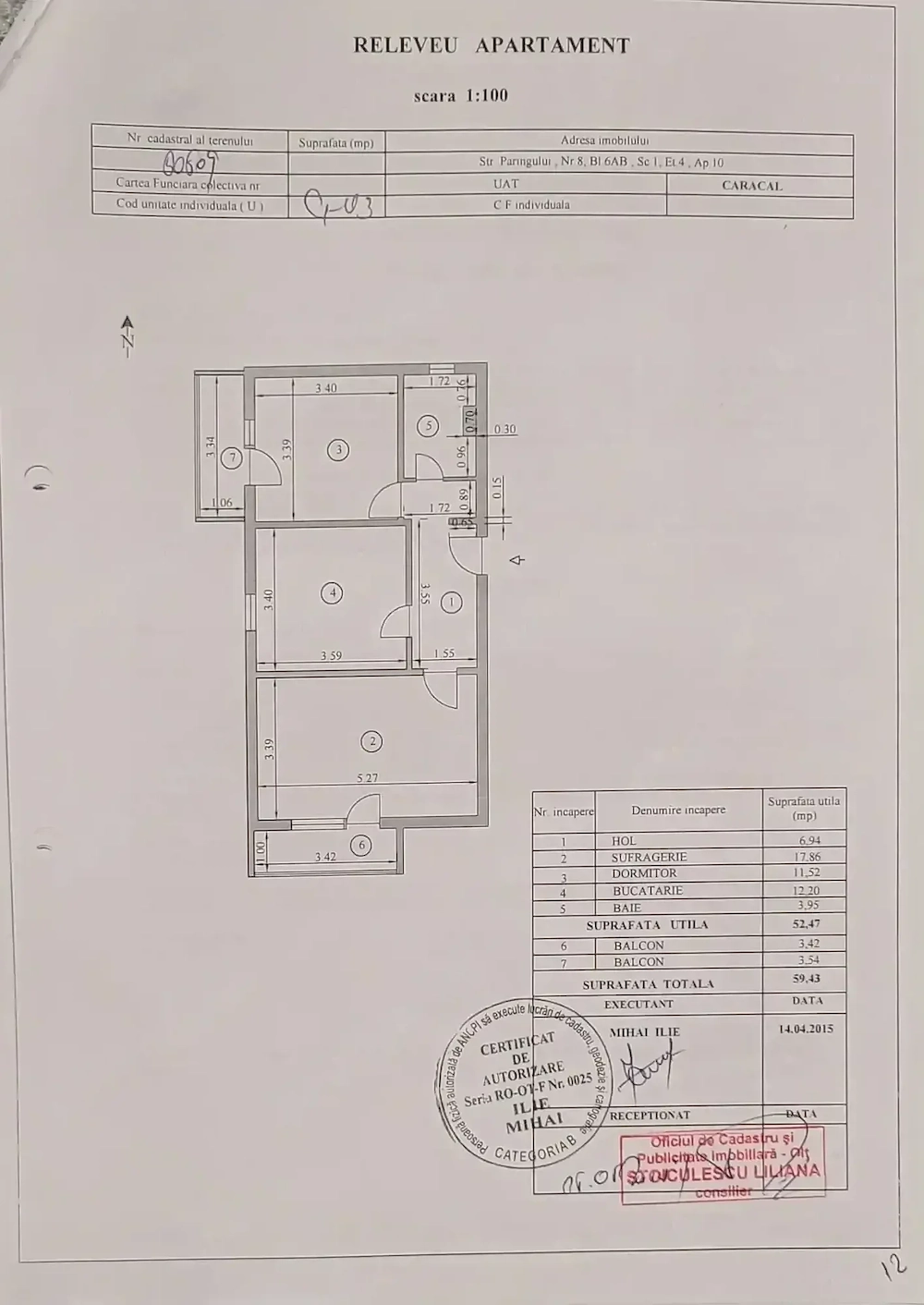 De vânzare apartament 2 camere   Caracal