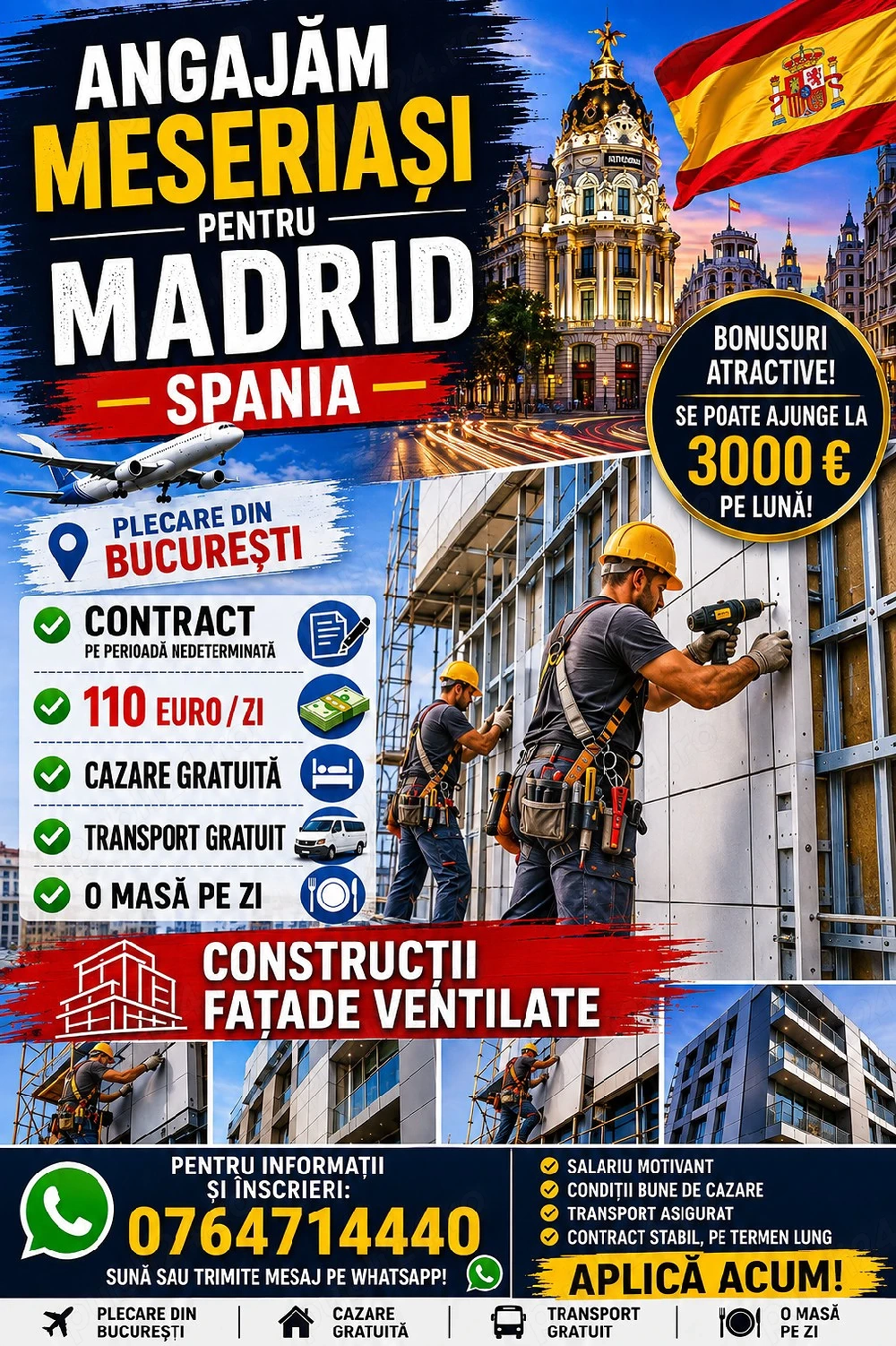 Angajăm meseriași Madrid-Spania