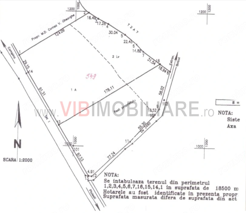 Prahova - Baicoi - Paralela 45 - Teren 18500 mp - deschidere la asfalt 120 ml
