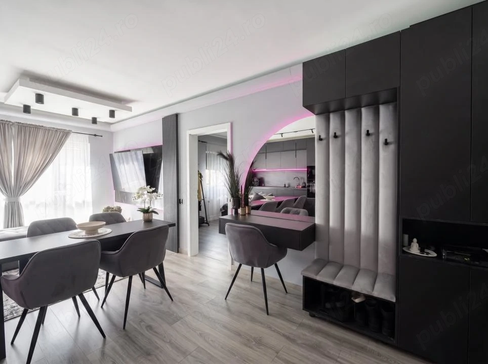 Apartament premium cu 3 camere mobilat la comandă cu terasă de 18 mp