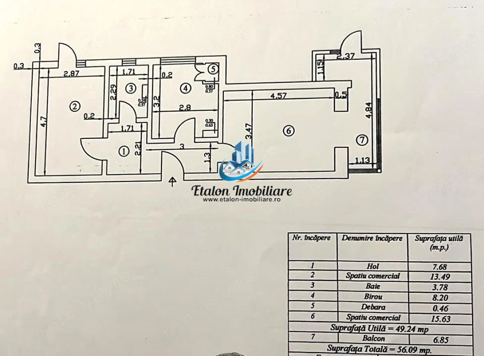 Apartament parter, spatiu comercial, Maratei 2