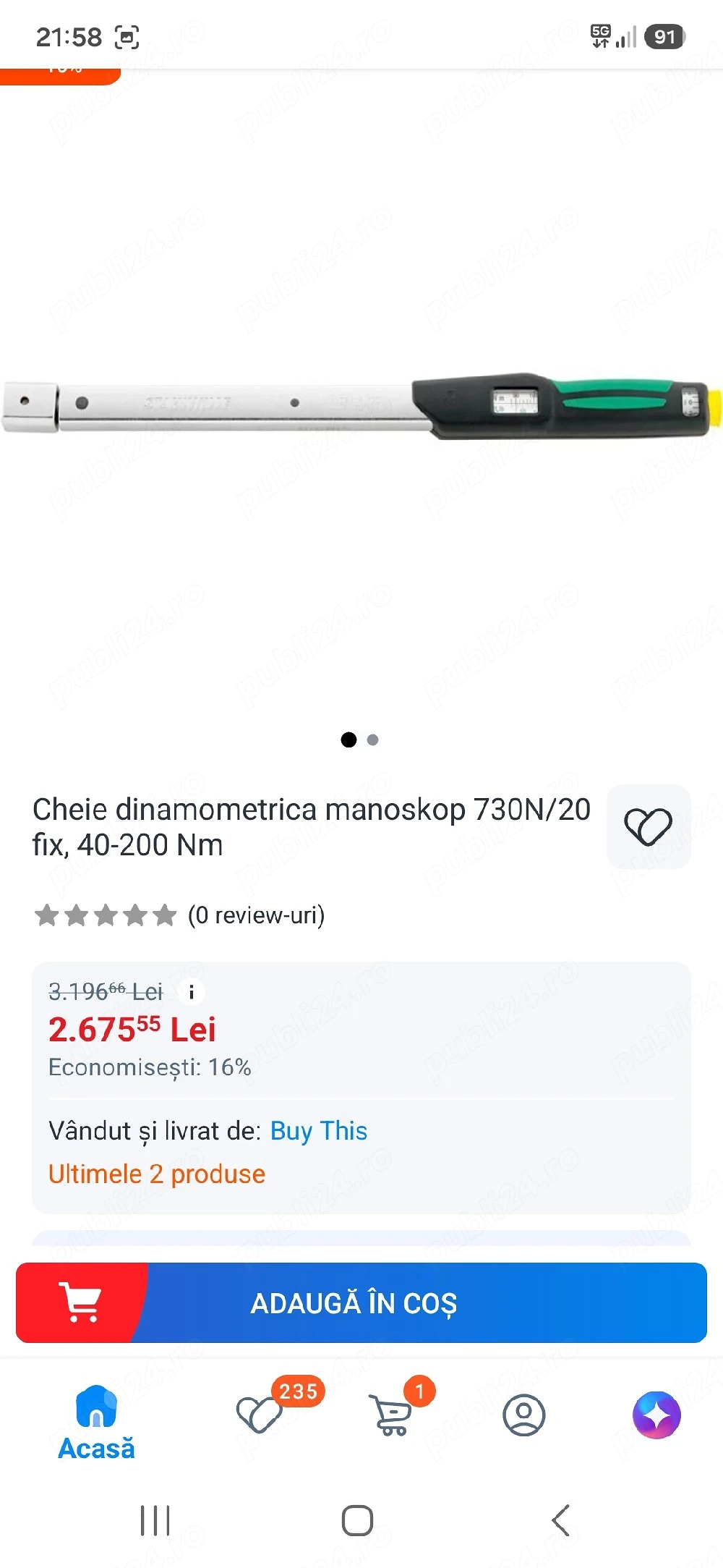 Cheie dinamometrica profesionala Stahlwille Manoskop 730/20 Quick
