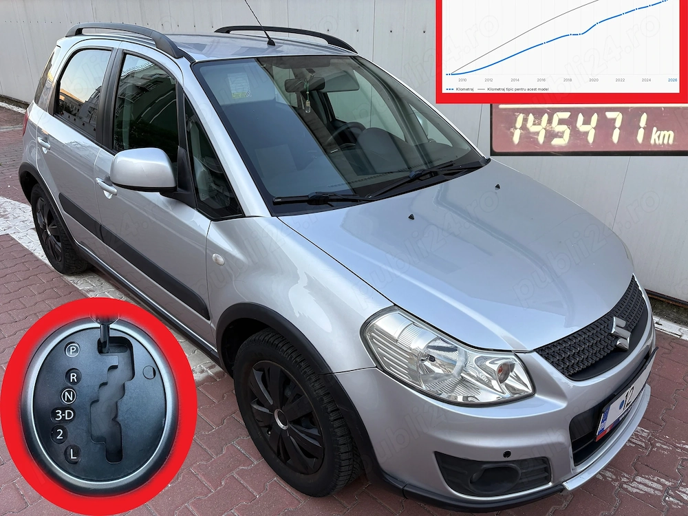 Raritate! AUTOMAT! Suzuki SX4 GLX 1.6MPI 120cp   UNIC PROPRIETAR | carte service, km verificabili!