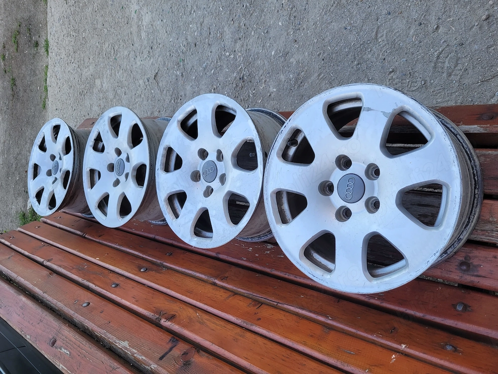 Vânzare set 5 jenti aluminiu  15 Audi A4B6  200 lei/buc
