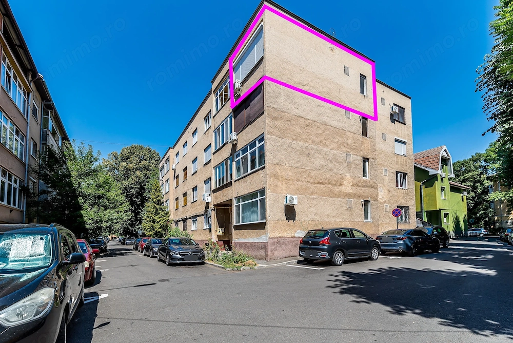 Apartament cu 1 cameră, balcon închis și boxă pe str. Carol Davila
