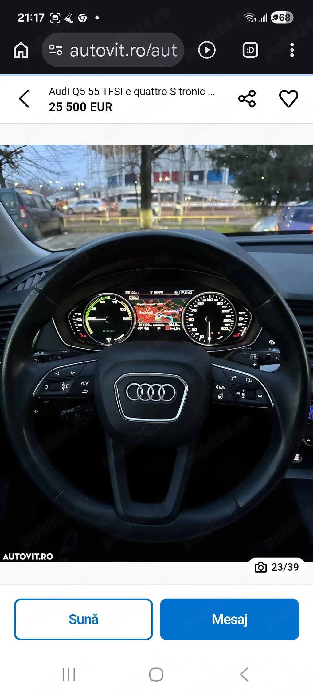 vand Audi Q5 55TFSIe plug in 2.0, stare foarte bună, rulat foarte puțin în țară 