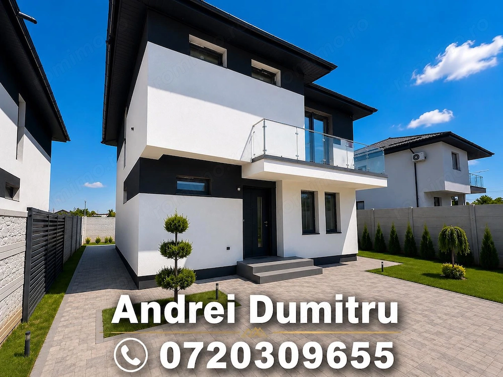 Casă nouă P+1 | 4 camere | 3 băi | Finisaje la alegere | Aproape de București | 165.000  