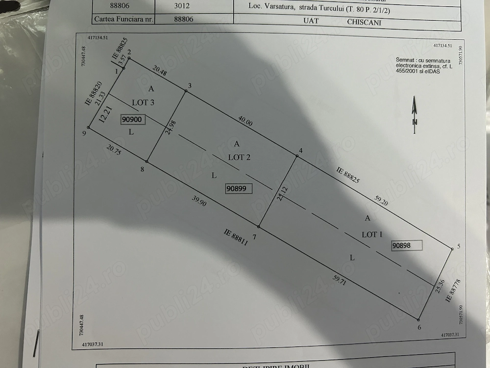 Vând teren intravilan 1000 mp și 1500 mp loc Varsatura Braila