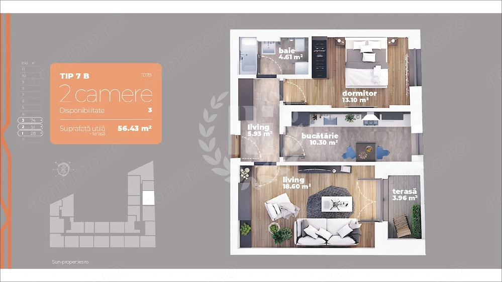 Apartament 2 camere | Decomandat  | Metrou Sector 3