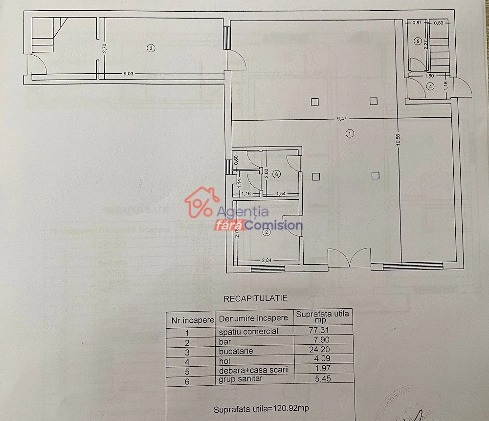 Spatiu Comercial, 114mp, Podul de Fier, 1450 euro