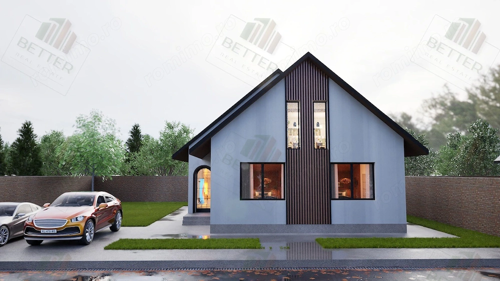 Casă P+M de vânzare | 120 mp utili | Teren 412 mp | Comuna Berceni | 128.000   + TVA