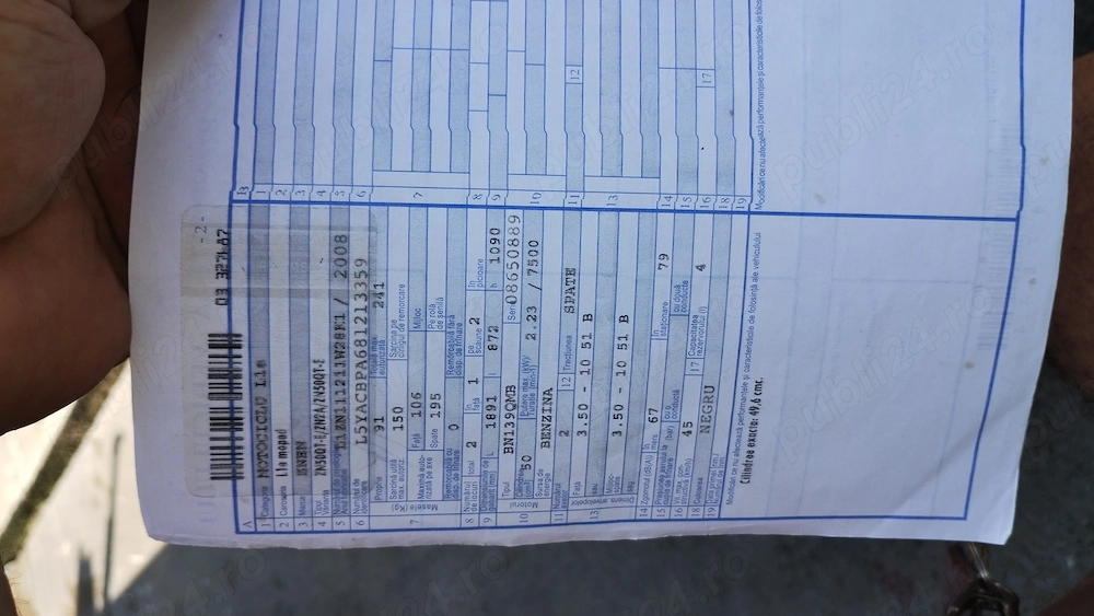 Moped benzina 49,6 cmc 