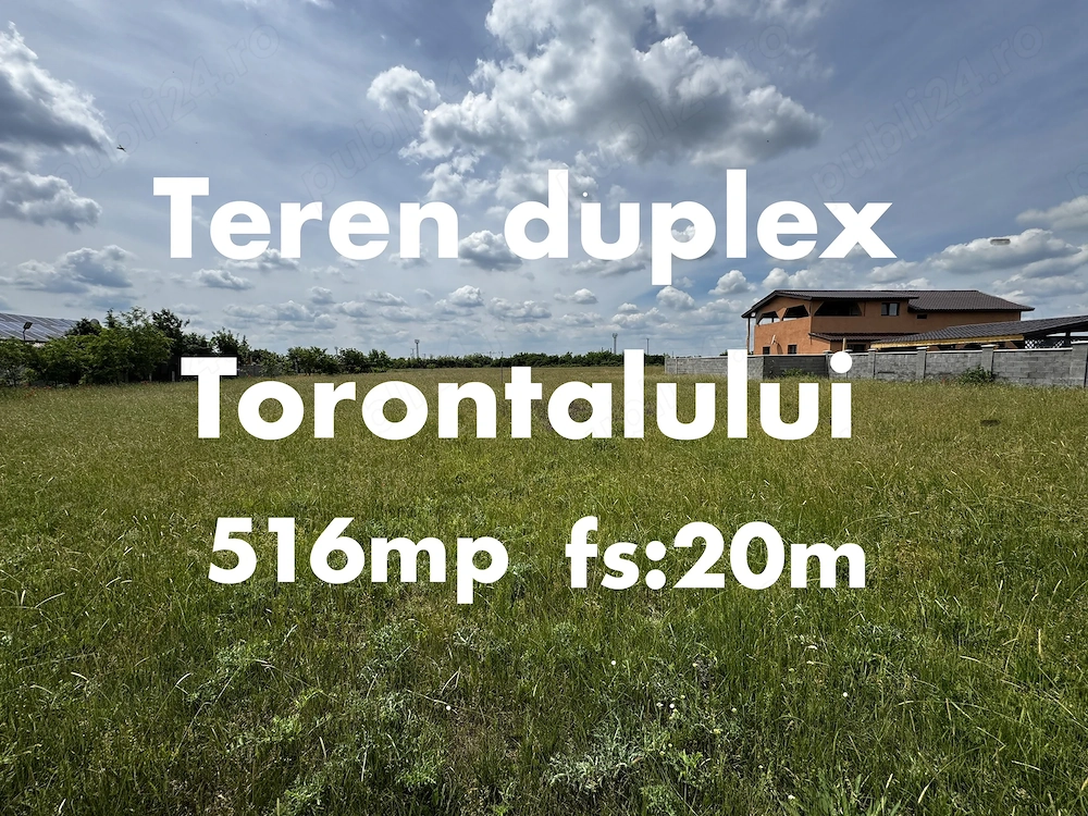 Vând teren duplex Torontalului