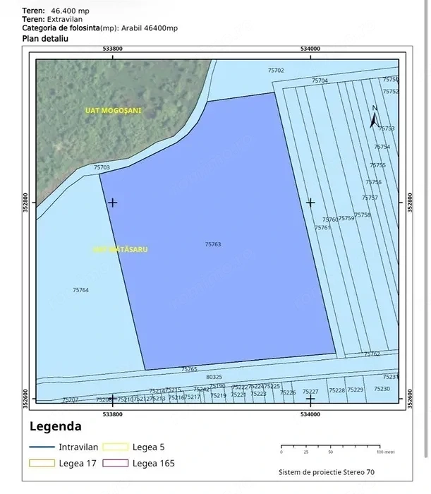Vand Teren 46.400 mp și 30.000 mp Mătăsaru - Ideal Fotovoltaice   Logistică   Pret per  mp