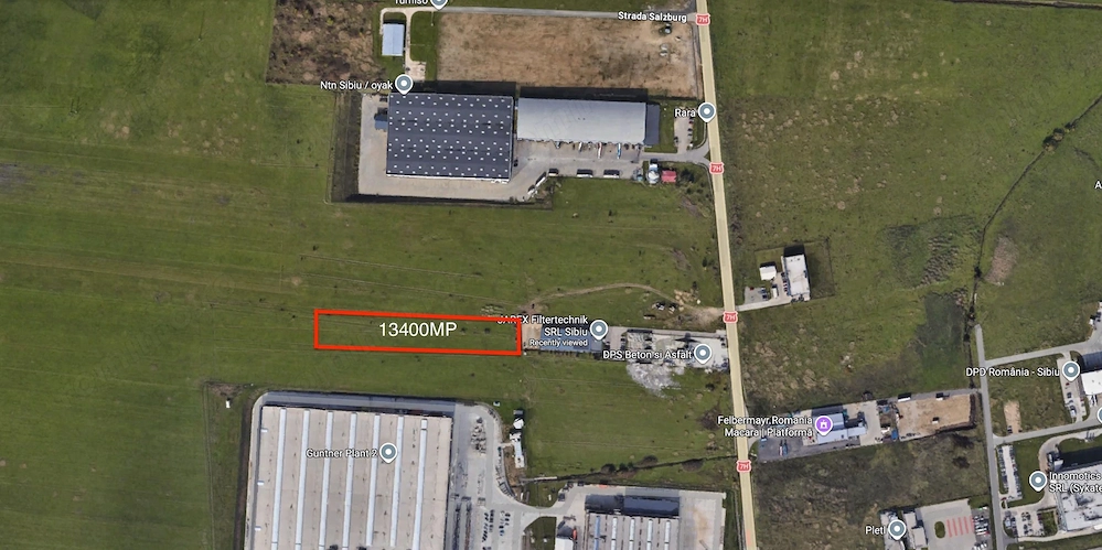 Teren intravilan 13400mp zona industriala Vest