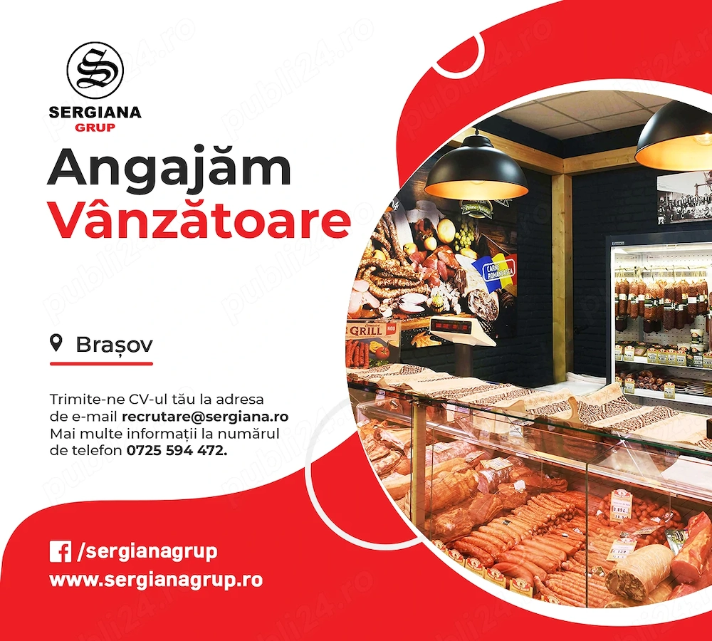 Angajam lucrator comercial pentru Prăvălia Sergiana din Stupini
