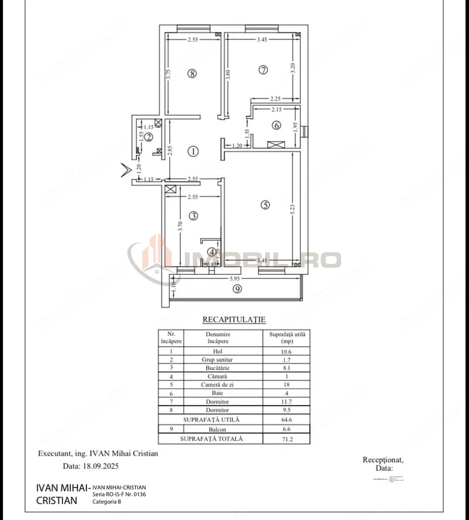 Apartament 3 camere Dacia - Decomandat