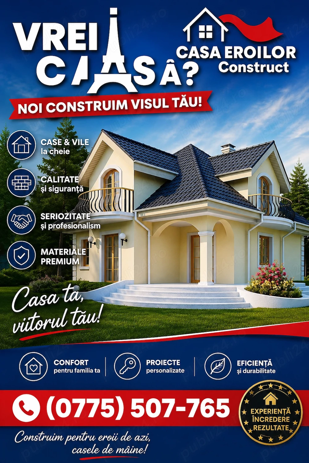 Casa Eroilor - Orice proiect visați noaptea, noi vi-l construim ziua