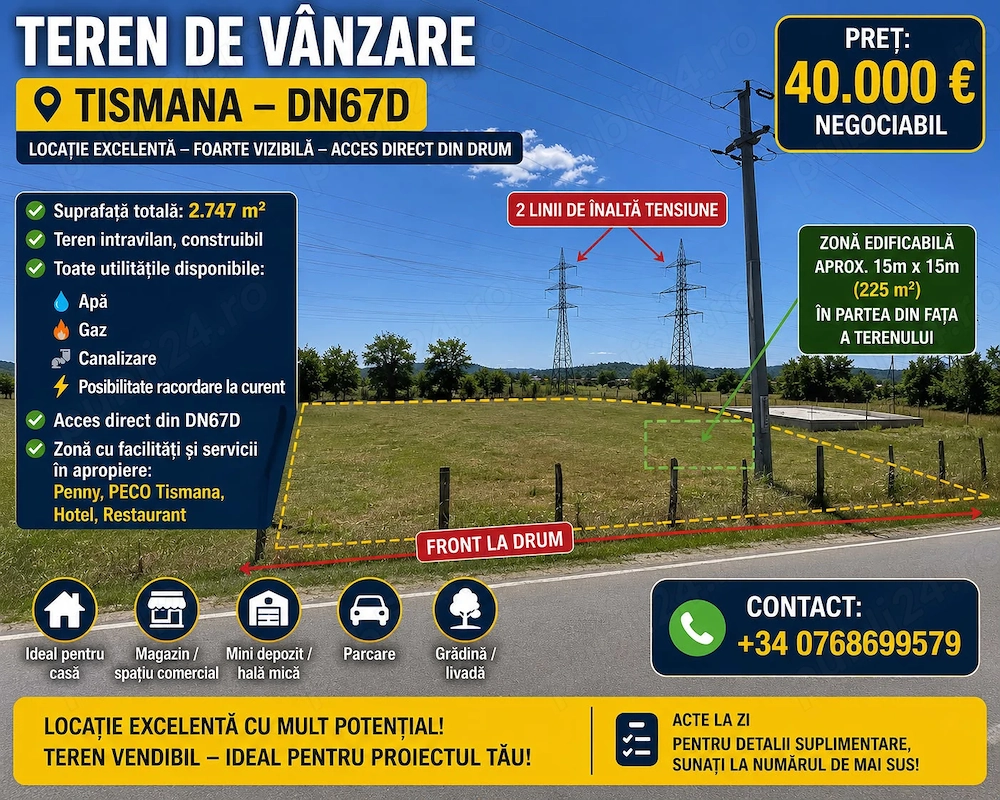 Teren intravilan de vânzare 