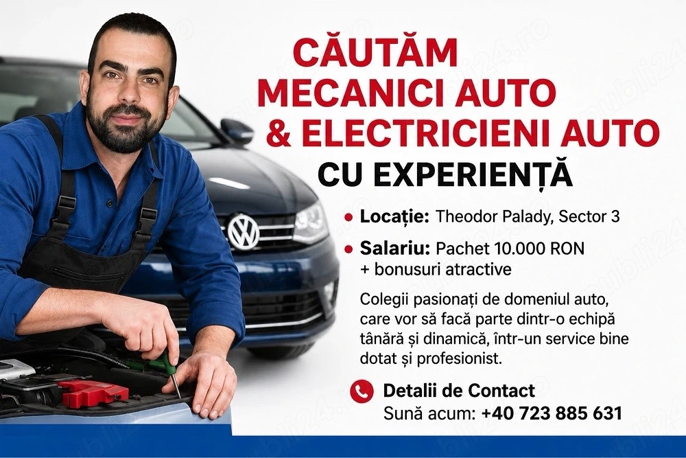 Ai pasiune pentru mașini? Hai în echipa noastră!