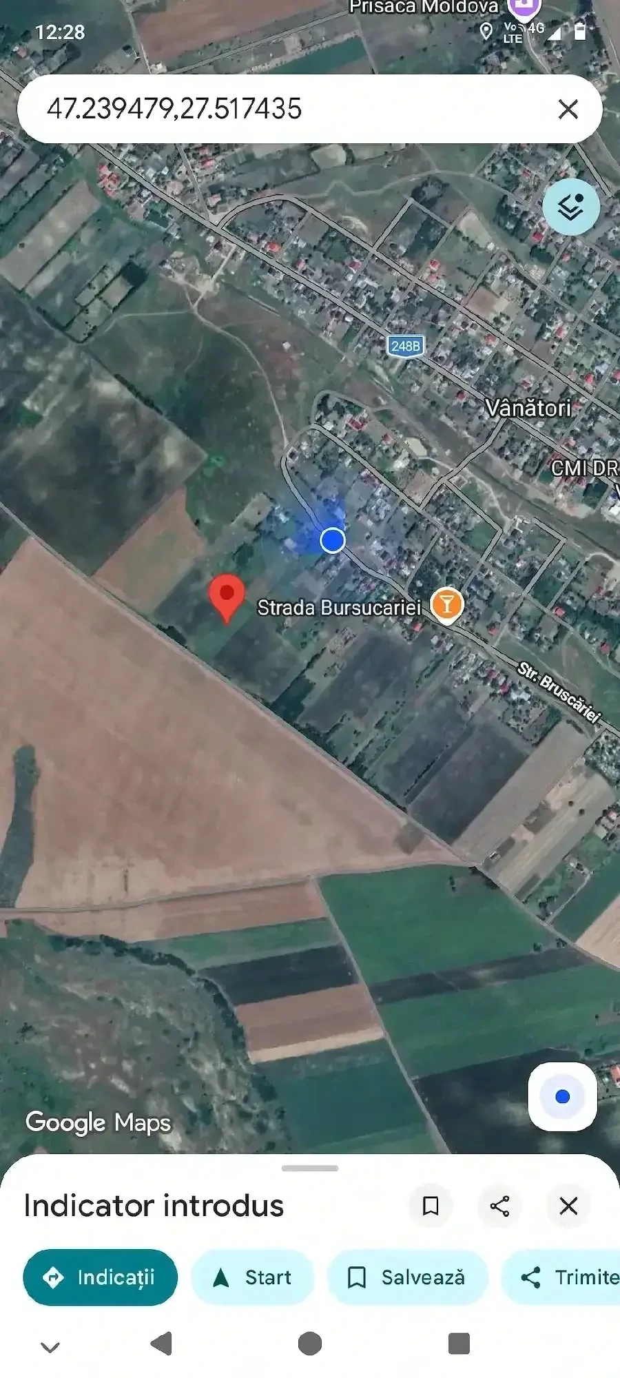 Vând teren extravilan in satul vânători com Popricani 