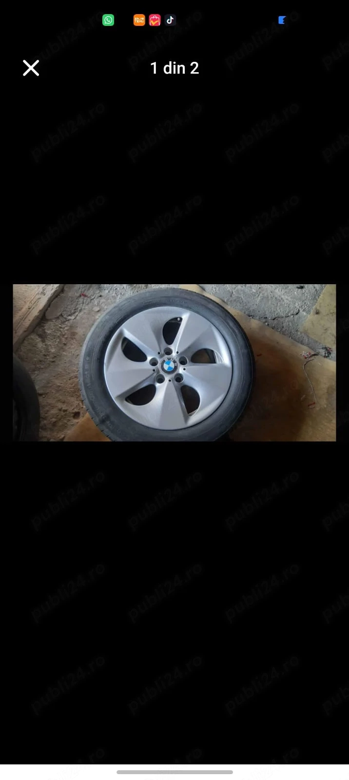 Set 4 jante originale BMW F10 R17 + anvelope 225/55 R17