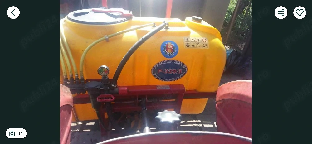 Erbicidator 600 l , pompa erbicidat , instalatie met