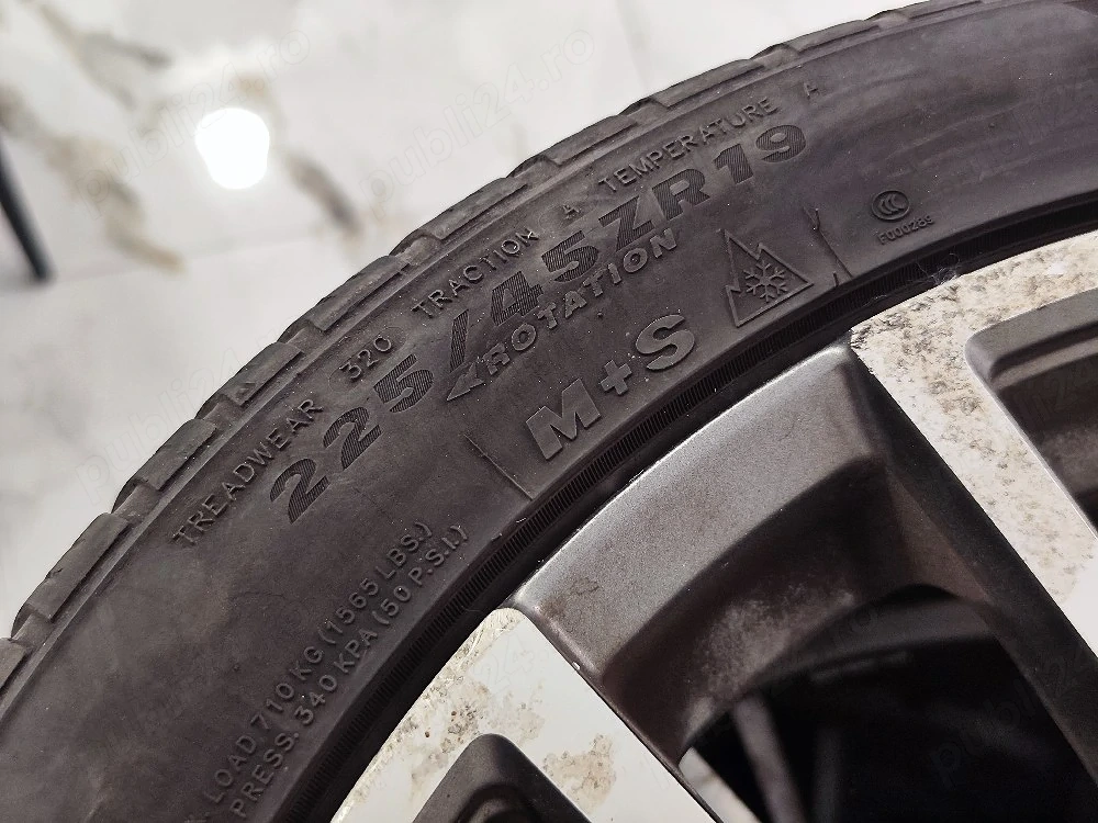 Jante 19" Audi cu cauciucuri M+S 225/45/R19