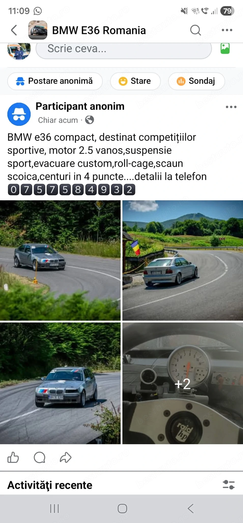 BMW E36 325i - compact, destinat competitiilor sportive