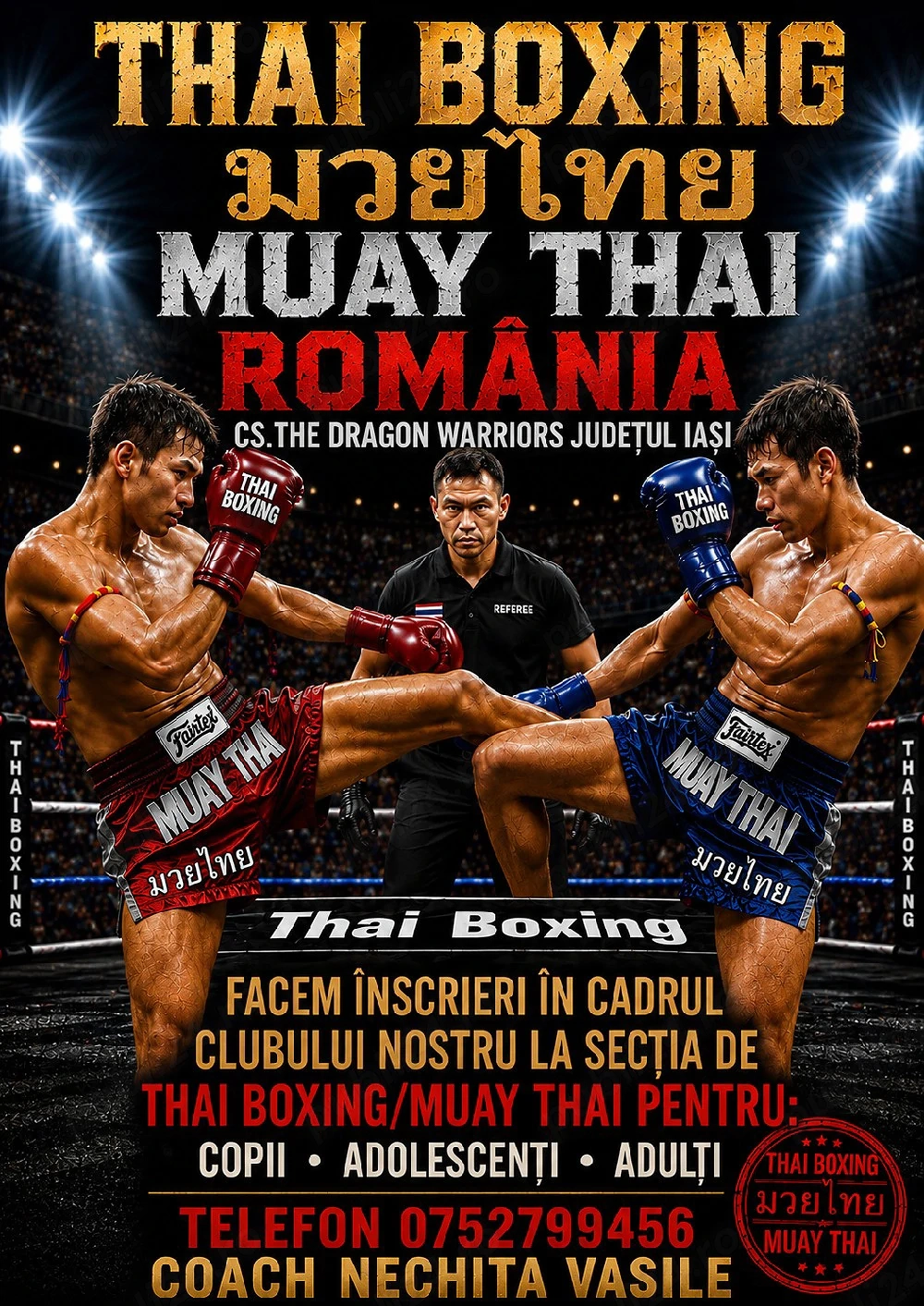 CS.The Dragon Warriors Facem Înscrieri (K-1 Kickboxing, Muay Thai, Military MMA, Krav Maga)