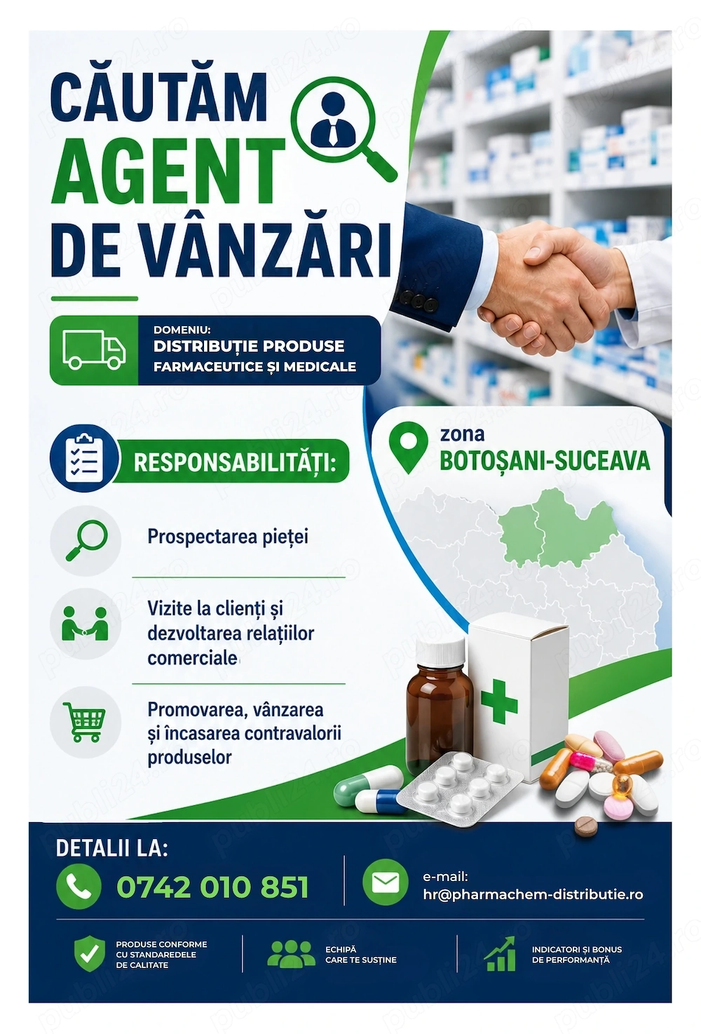 Căutăm AGENT DE VÂNZĂRI - zona Suceava - Botoşani