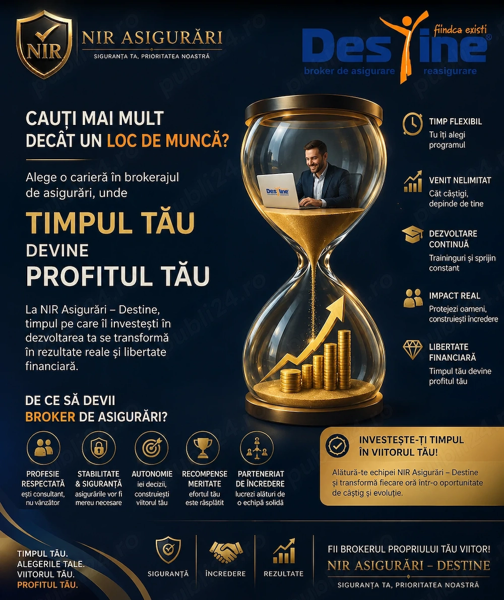     Cariera ta. Regulile tale. Venitul tău.
