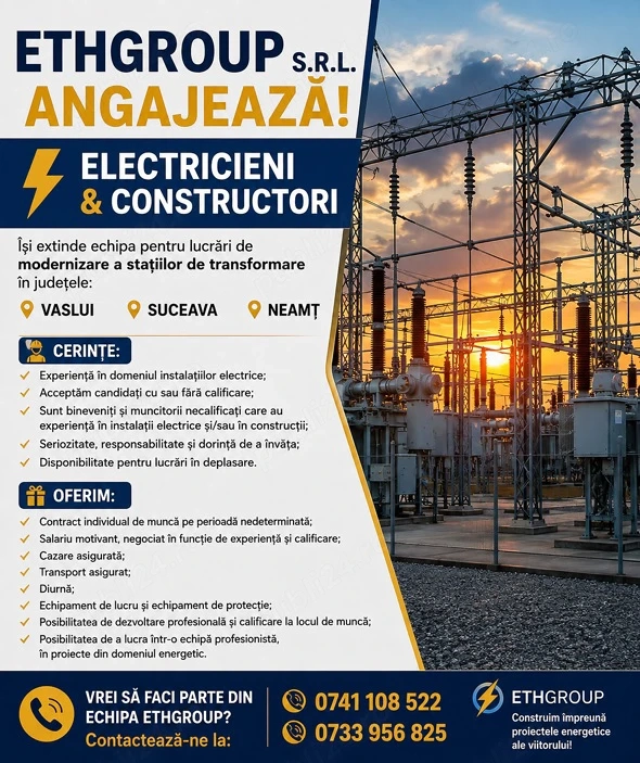 ETHGROUP S.R.L. își extinde echipa!