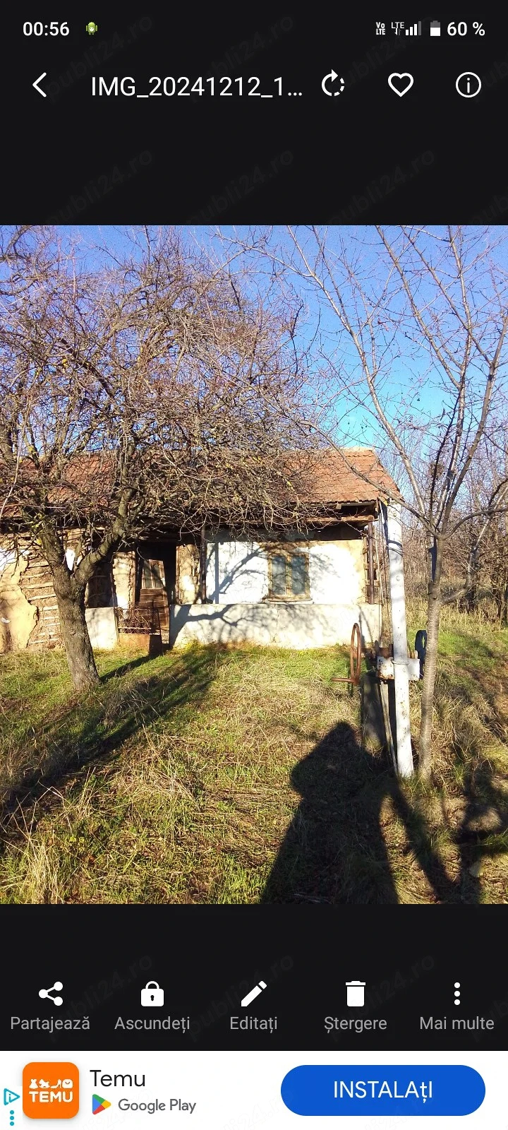 Teren intravilan de vînzare 12000 euro