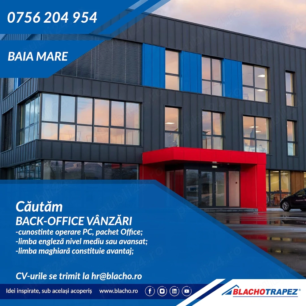 Se cauta responsabil back office-vanzari