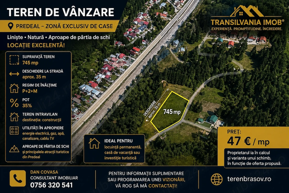 Teren rezidential Predeal zona de case