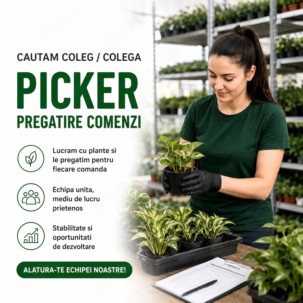 Picker   Pregatire comenzi - magazin online de plante (3500-4000 ron)
