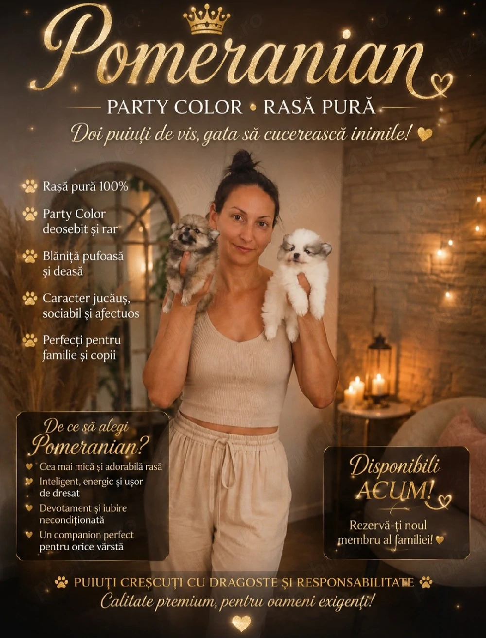 Pomeranian Parti-Color 