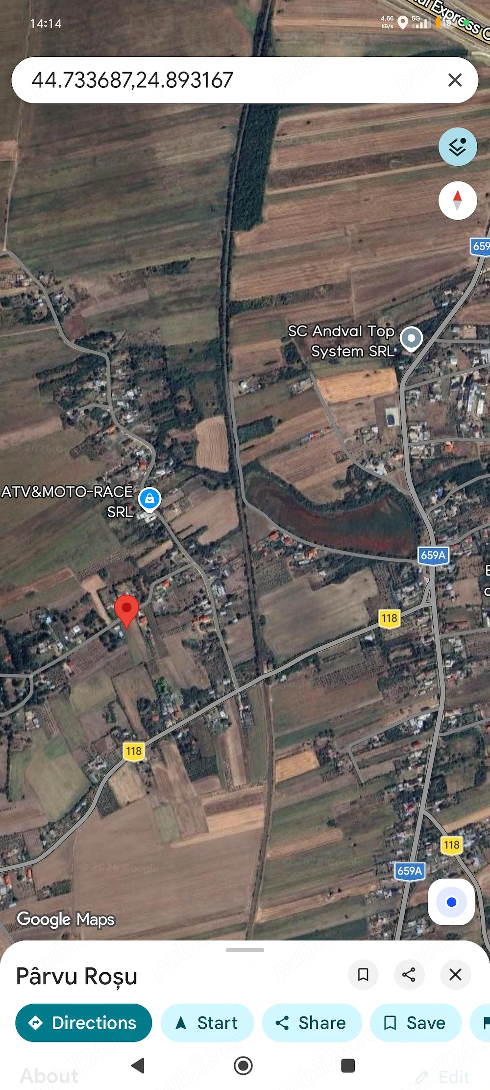 Teren intravilan 2254mp deschidere 25,3m