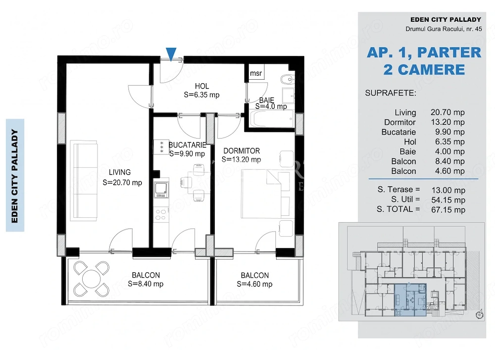 2 Camere decomandate | Încălzire în Pardoseală | Comision 0% | Pallady