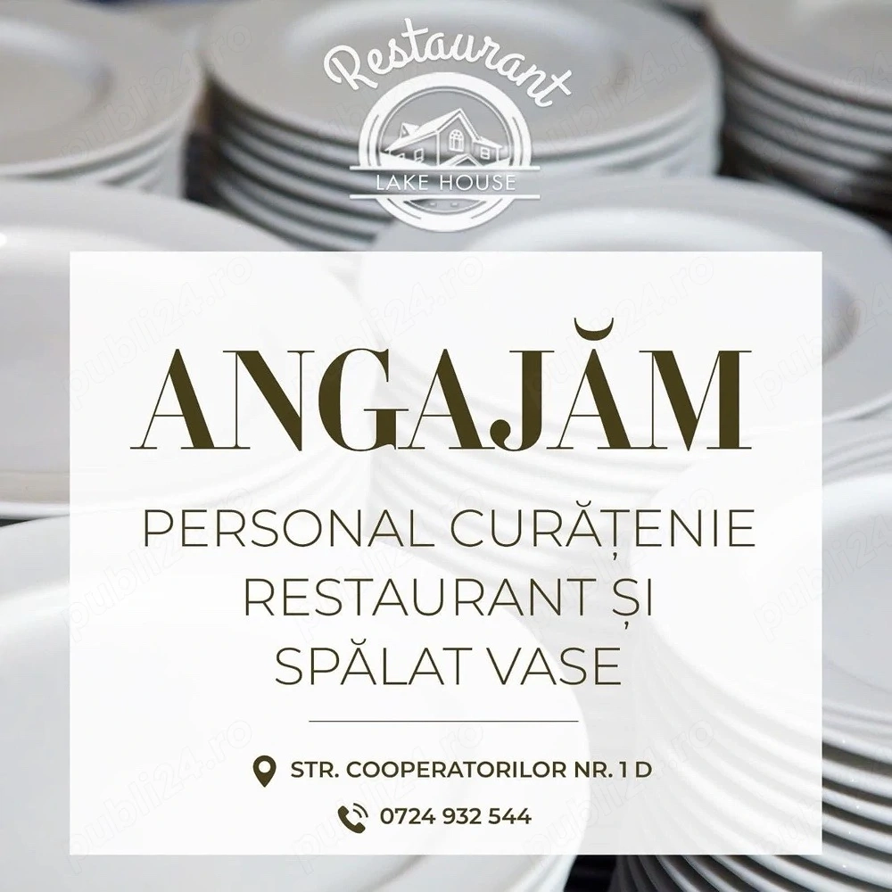 angajam personal curatenie   spalat vase
