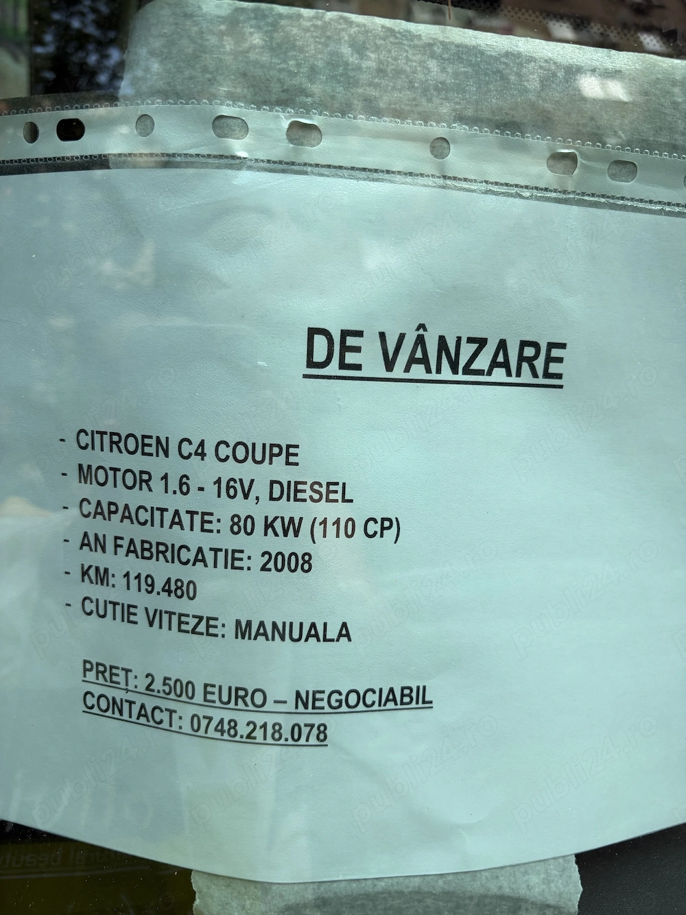 Vand Citroen C4 Coupe