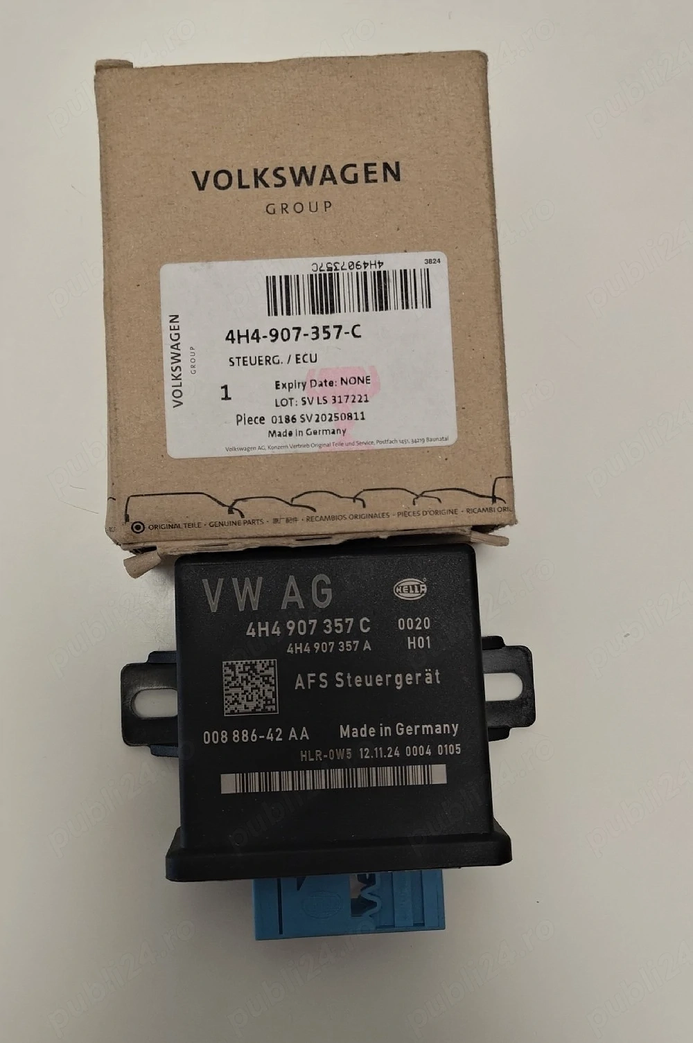 Modul AFS Control Lumini Viraje Original VW/Audi 4H4907357C – Nou în cutie!