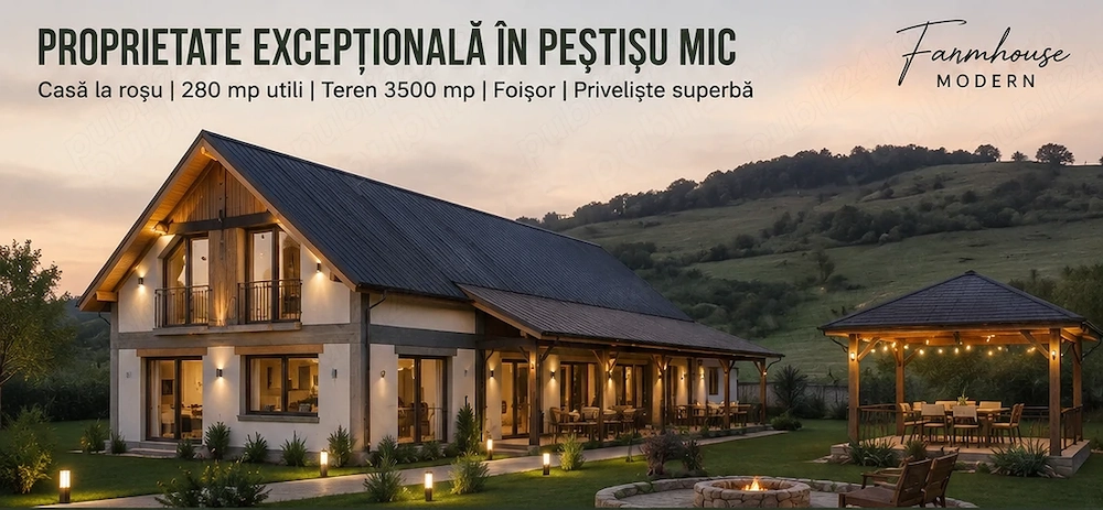 Casa la rosu de vanzare Pestisu Mic 3500 mp
