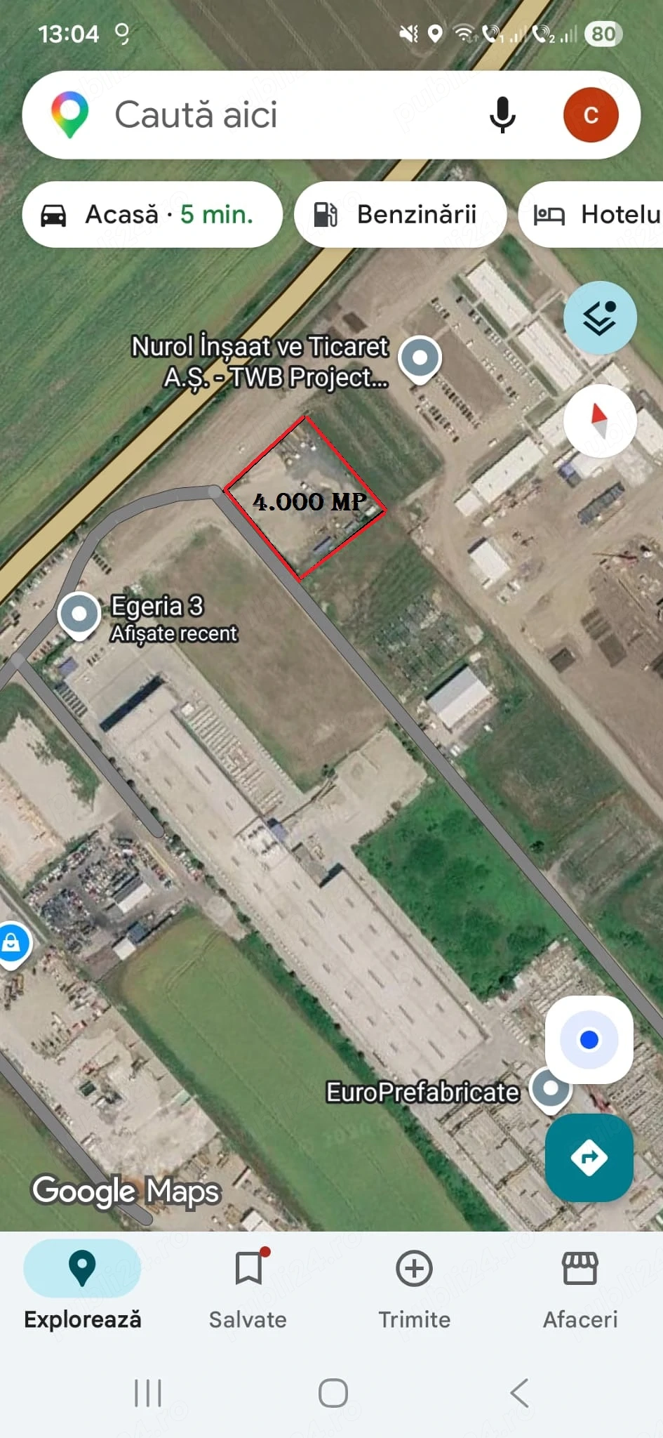 Teren industrial platforma de inchiriat