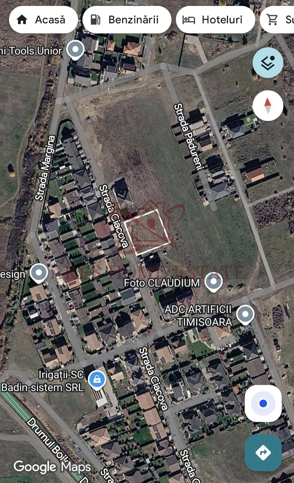 Teren 611 mp pentru duplex|2 fronturi|Toate utilitatile|Drumul Boilor