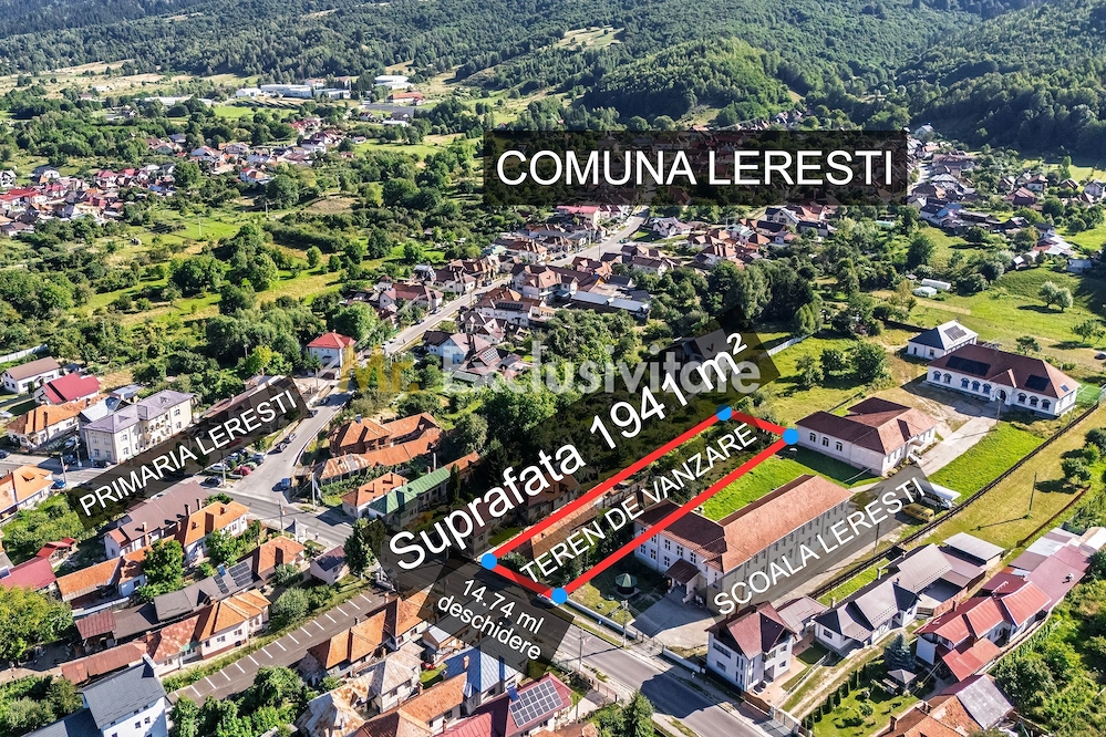 Teren cu potential exceptional 1941 mp– Centru Leresti | Campulung