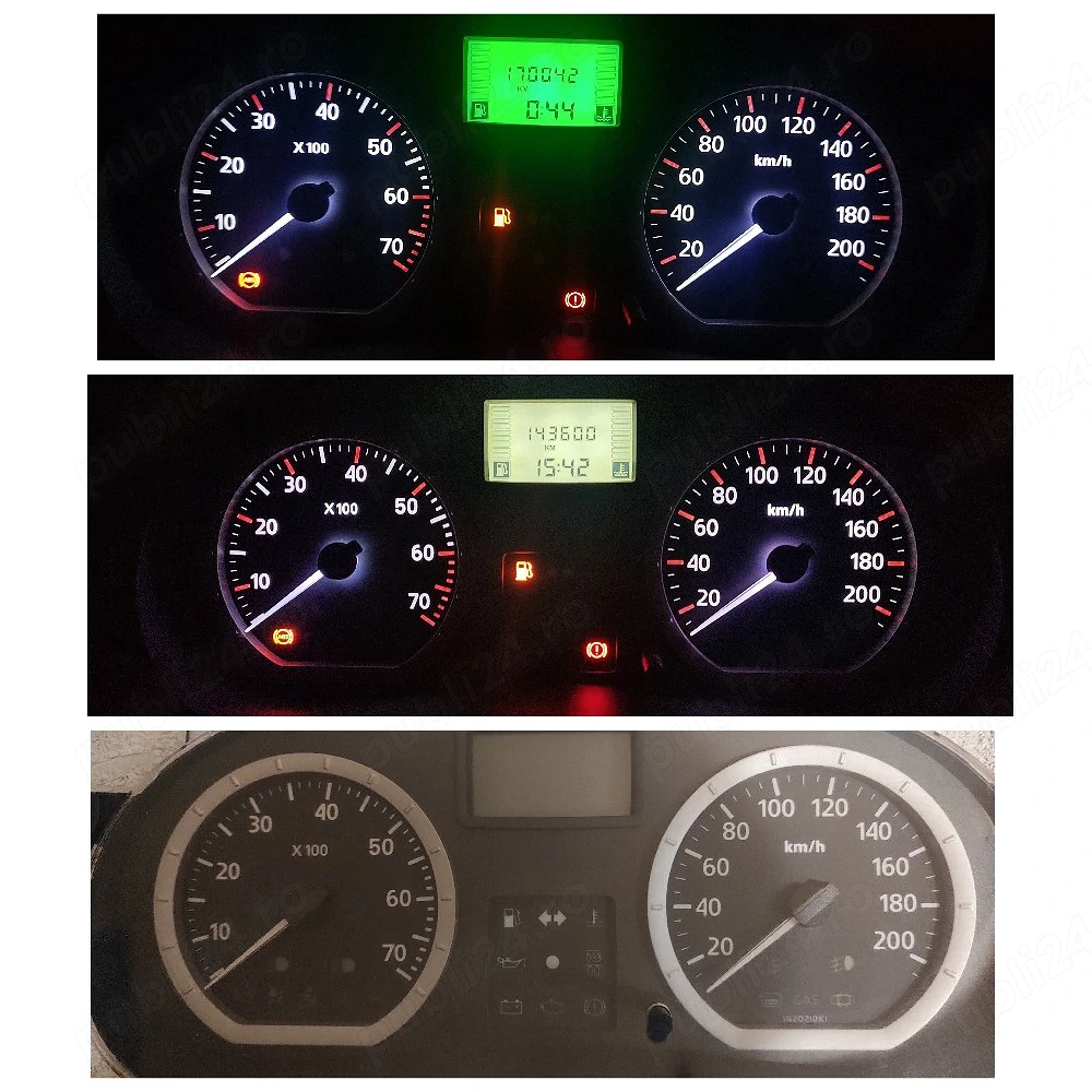 Ceasuri bord modificate Dacia Logan I MCV Sandero (2005-2012) 