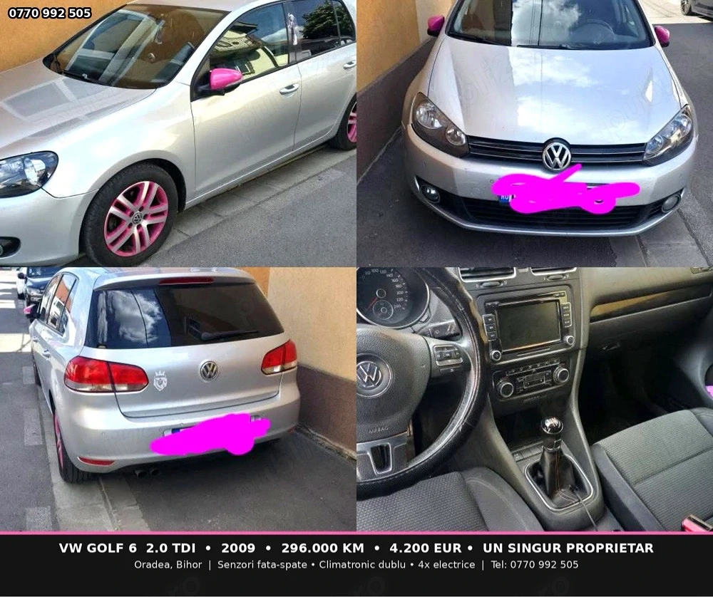    VW golf 6 2.0 TDI 2009 - 4200 EUR - Oradea  