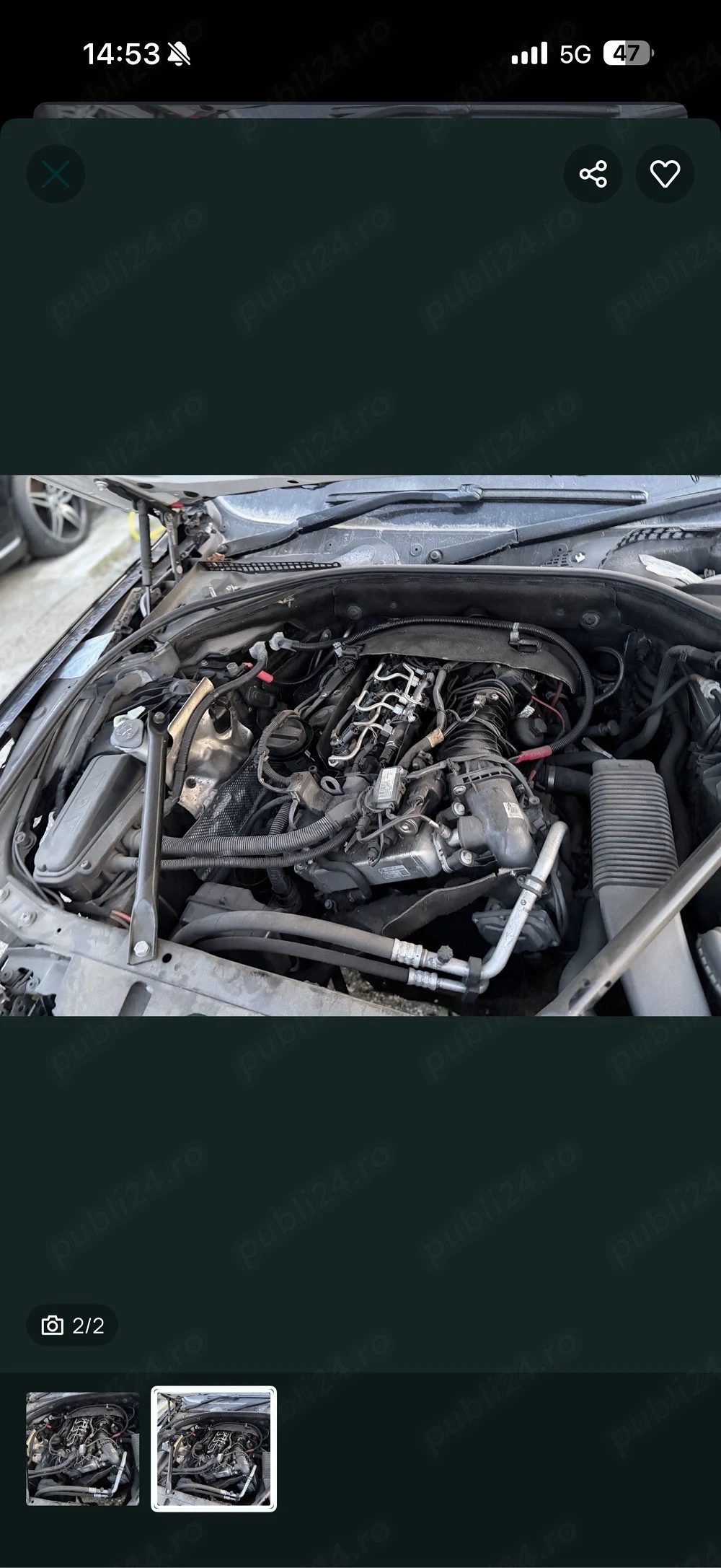 Motor BMW 2.0 Diesel 184 CP (N47D20C) F10 F30 E90 – Se oferă probă
